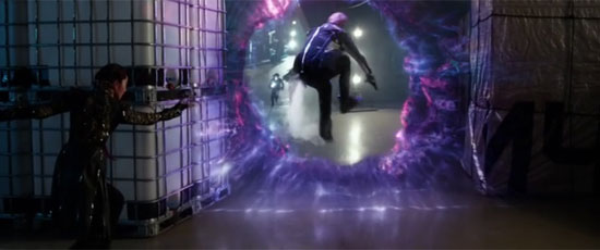 Blink creates a portal for Iceman