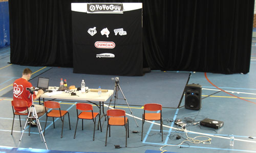 Setting up the stage at the Yo-Yo Championships 2008